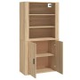 Aparador alto madera contrachapada color roble de , Aparadores - Ref: Foro24-3185362, Precio: 147,28 €, Descuento: %