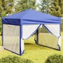 Carpa para fiestas plegable con paredes laterales azul 3x3 m de , Carpas y cenadores - Ref: Foro24-93528, Precio: 128,65 €, D...