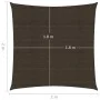 Toldo de vela HDPE marrón 160 g/m² 2x2 m de , Sombrillas - Ref: Foro24-311767, Precio: 21,86 €, Descuento: %