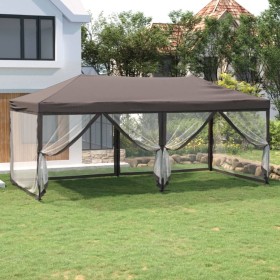 Carpa para fiestas plegable con paredes gris taupé 3x6 m de , Carpas y cenadores - Ref: Foro24-93554, Precio: 195,80 €, Descu...