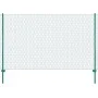 Wire mesh fence with green 25x2 m steel posts by , fence panels - Ref: Foro24-144607, Price: 158,15 €, Discount: %