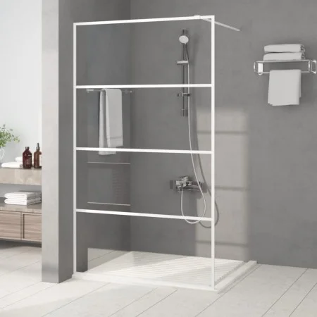Shower screen made of transparent white ESG glass 115x195 cm by , Shower walls and screens - Ref: Foro24-152143, Price: 170,0...