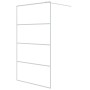 Mampara de ducha vidrio ESG transparente blanco 115x195 cm de , Paredes y mamparas de ducha - Ref: Foro24-152143, Precio: 172...