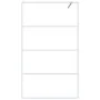 Shower screen made of transparent white ESG glass 115x195 cm by , Shower walls and screens - Ref: Foro24-152143, Price: 170,0...