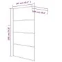 Shower screen made of transparent white ESG glass 115x195 cm by , Shower walls and screens - Ref: Foro24-152143, Price: 170,0...