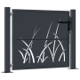 Puerta de jardín acero gris antracita diseño hierba 105x80 cm de , Puertas de jardín - Ref: Foro24-153166, Precio: 215,08 €, ...