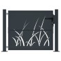 Puerta de jardín acero gris antracita diseño hierba 105x80 cm de , Puertas de jardín - Ref: Foro24-153166, Precio: 215,08 €, ...