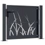 Puerta de jardín acero gris antracita diseño hierba 105x80 cm de , Puertas de jardín - Ref: Foro24-153166, Precio: 215,08 €, ...