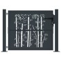 Puerta de jardín acero gris antracita diseño bambú 105x105 cm de , Puertas de jardín - Ref: Foro24-153179, Precio: 203,73 €, ...