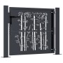 Puerta de jardín acero gris antracita diseño bambú 105x105 cm de , Puertas de jardín - Ref: Foro24-153179, Precio: 203,73 €, ...