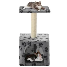 Rascador para gatos con poste de sisal 55 cm huellas beige de , Mobiliario para gatos - Ref: Foro24-170538, Precio: 25,13 €, ...
