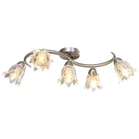 Ceiling lamp with tulip-shaped glass shades, 5 E14 light bulbs. by , ceiling lights - Ref: Foro24-289233, Price: 61,88 €, Dis...