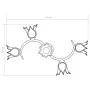 Ceiling lamp with tulip-shaped glass shades, 5 E14 light bulbs. by , ceiling lights - Ref: Foro24-289233, Price: 61,88 €, Dis...