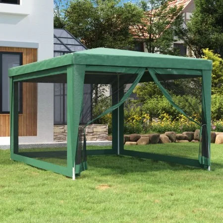 Carpa para fiestas con 4 paredes de malla HDPE verde 3x4 m de , Carpas y cenadores - Ref: Foro24-319233, Precio: 98,87 €, Des...