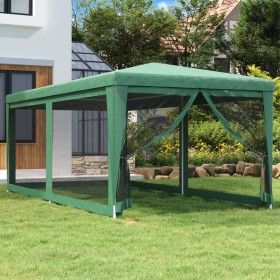 Carpa para fiestas con 6 paredes de malla HDPE verde 3x6 m de , Carpas y cenadores - Ref: Foro24-319238, Precio: 136,39 €, De...