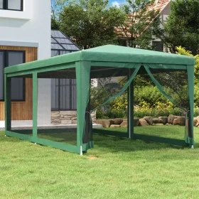 Carpa para fiestas con 6 paredes de malla HDPE verde 3x6 m de , Carpas y cenadores - Ref: Foro24-319238, Precio: 136,86 €, De...