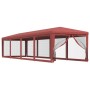 Carpa para fiestas con 10 paredes de malla HDPE rojo 3x12 m de , Carpas y cenadores - Ref: Foro24-319250, Precio: 194,41 €, D...
