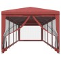 Carpa para fiestas con 10 paredes de malla HDPE rojo 3x12 m de , Carpas y cenadores - Ref: Foro24-319250, Precio: 194,41 €, D...