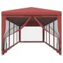 Carpa para fiestas con 10 paredes de malla HDPE rojo 3x12 m de , Carpas y cenadores - Ref: Foro24-319250, Precio: 190,97 €, D...