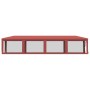 Carpa para fiestas con 10 paredes de malla HDPE rojo 3x12 m de , Carpas y cenadores - Ref: Foro24-319250, Precio: 194,41 €, D...