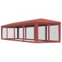 Carpa para fiestas con 10 paredes de malla HDPE rojo 3x12 m de , Carpas y cenadores - Ref: Foro24-319250, Precio: 194,41 €, D...