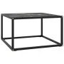 Mesa de centro negra con vidrio de mármol negro 60x60x35 cm de , Mesas de centro - Ref: Foro24-322874, Precio: 65,93 €, Descu...
