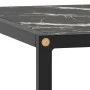 Mesa de centro negra con vidrio de mármol negro 60x60x35 cm de , Mesas de centro - Ref: Foro24-322874, Precio: 65,93 €, Descu...