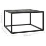 Mesa de centro negra con vidrio de mármol negro 60x60x35 cm de , Mesas de centro - Ref: Foro24-322874, Precio: 65,93 €, Descu...
