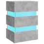 Mesita de noche LED madera ingeniería gris hormigón 45x35x67 cm de , Mesitas de noche - Ref: Foro24-326844, Precio: 120,98 €,...