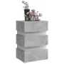 Bedside table with LED lights, engineered wood in gray concrete, 45x35x67 cm by , Nightstands - Ref: Foro24-326844, Price: 12...