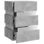 Mesita de noche LED madera ingeniería gris hormigón 45x35x67 cm de , Mesitas de noche - Ref: Foro24-326844, Precio: 120,98 €,...