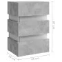 Mesita de noche LED madera ingeniería gris hormigón 45x35x67 cm de , Mesitas de noche - Ref: Foro24-326844, Precio: 120,98 €,...