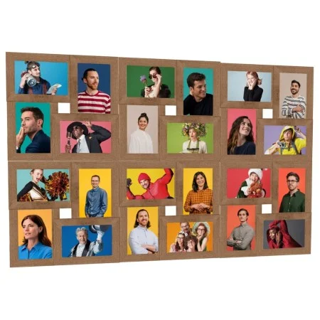 Marco de fotos collage para foto 24x(13x18 cm) marrón claro MDF de , Marcos para fotos - Ref: Foro24-332785, Precio: 47,50 €,...