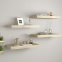 Estantes flotantes de pared 4 uds negro MDF 50x23x3,8 cm de vidaXL, Estantes y estanterías - Ref: Foro24-323873, Precio: 57,0...