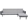 Sofá cama en forma de L tela negro y gris de , Sofás - Ref: Foro24-244334, Precio: 458,49 €, Descuento: %