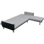 Sofá cama en forma de L tela negro y gris de , Sofás - Ref: Foro24-244334, Precio: 458,49 €, Descuento: %