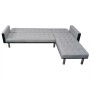 Sofá cama en forma de L tela negro y gris de , Sofás - Ref: Foro24-244334, Precio: 458,49 €, Descuento: %