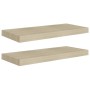 Estantes flotantes de pared 2 uds MDF roble 60x23,5x3,8 cm de vidaXL, Estantes y estanterías - Ref: Foro24-323875, Precio: 37...