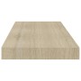 Estantes flotantes de pared 2 uds MDF roble 60x23,5x3,8 cm de vidaXL, Estantes y estanterías - Ref: Foro24-323875, Precio: 37...