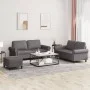 Juego de sofás con cojines 3 piezas cuero sintético gris de , Sofás - Ref: Foro24-3202157, Precio: 488,32 €, Descuento: %