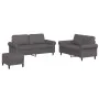 Juego de sofás con cojines 3 piezas cuero sintético gris de , Sofás - Ref: Foro24-3202157, Precio: 488,32 €, Descuento: %