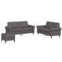 Juego de sofás con cojines 3 piezas cuero sintético gris de , Sofás - Ref: Foro24-3202157, Precio: 495,79 €, Descuento: %