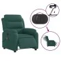 Sillón reclinable de masaje eléctrico tela verde oscuro de , Sillones - Ref: Foro24-3204974, Precio: 302,68 €, Descuento: %