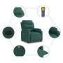 Sillón reclinable de masaje eléctrico tela verde oscuro de , Sillones - Ref: Foro24-3204974, Precio: 302,68 €, Descuento: %