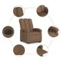Sillón eléctrico reclinable elevable de tela marrón de , Sillones - Ref: Foro24-3204120, Precio: 326,37 €, Descuento: %