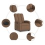 Sillón eléctrico reclinable elevable de tela marrón de , Sillones - Ref: Foro24-3204120, Precio: 299,93 €, Descuento: %