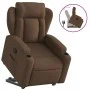 Sillón reclinable elevable de tela marrón de , Sillones - Ref: Foro24-3204486, Precio: 282,28 €, Descuento: %