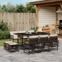 Set comedor de jardín 11 pzas y cojines ratán sintético marrón de , Conjuntos de jardín - Ref: Foro24-3211509, Precio: 471,10...