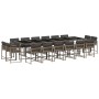 Set comedor de jardín 17 pzas y cojines ratán sintético gris de , Conjuntos de jardín - Ref: Foro24-3211604, Precio: 972,55 €...