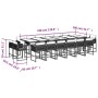 Set comedor de jardín 17 pzas y cojines ratán sintético gris de , Conjuntos de jardín - Ref: Foro24-3211604, Precio: 972,55 €...